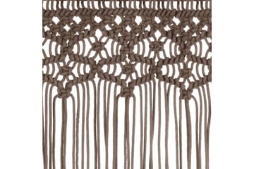 Makramé gardin gråbrun 140x240 cm bomull - Taupe - Tekstiler - Gardiner