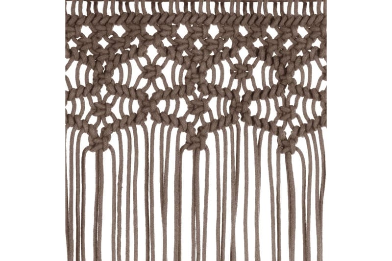 Makramé gardin gråbrun 140x240 cm bomull - Taupe - Gardiner