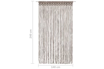 Makramé gardin gråbrun 140x240 cm bomull - Taupe - Tekstiler - Gardiner