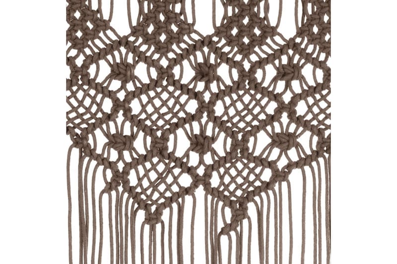 Makramé gardin gråbrun 140x240 cm bomull - Taupe - Tekstiler - Gardiner