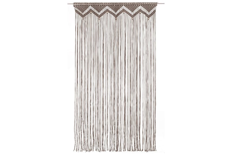 Makramé gardin taupe 140x240 cm bomull - Taupe - Tekstiler - Gardiner