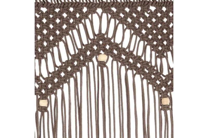 Makramé gardin taupe 140x240 cm bomull - Taupe - Tekstiler - Gardiner