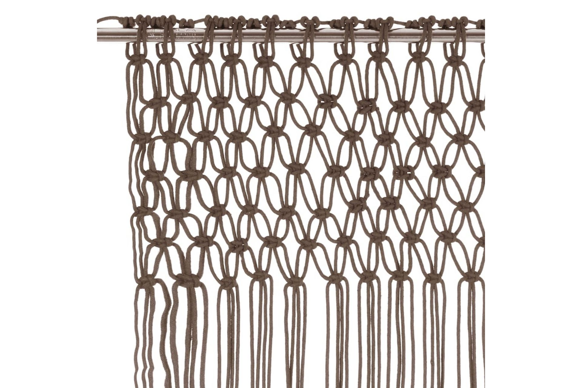 Makramé gardin taupe 140x240 cm bomull - Taupe - Tekstiler - Gardiner