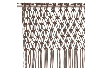 Makramé gardin taupe 140x240 cm bomull - Taupe - Tekstiler - Gardiner