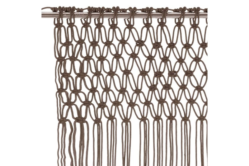 Makramé gardin taupe 140x240 cm bomull - Taupe - Tekstiler - Gardiner