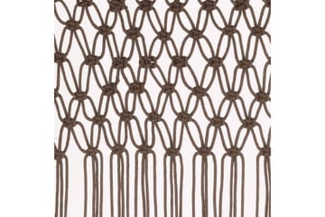 Makramé gardin taupe 140x240 cm bomull - Taupe - Tekstiler - Gardiner