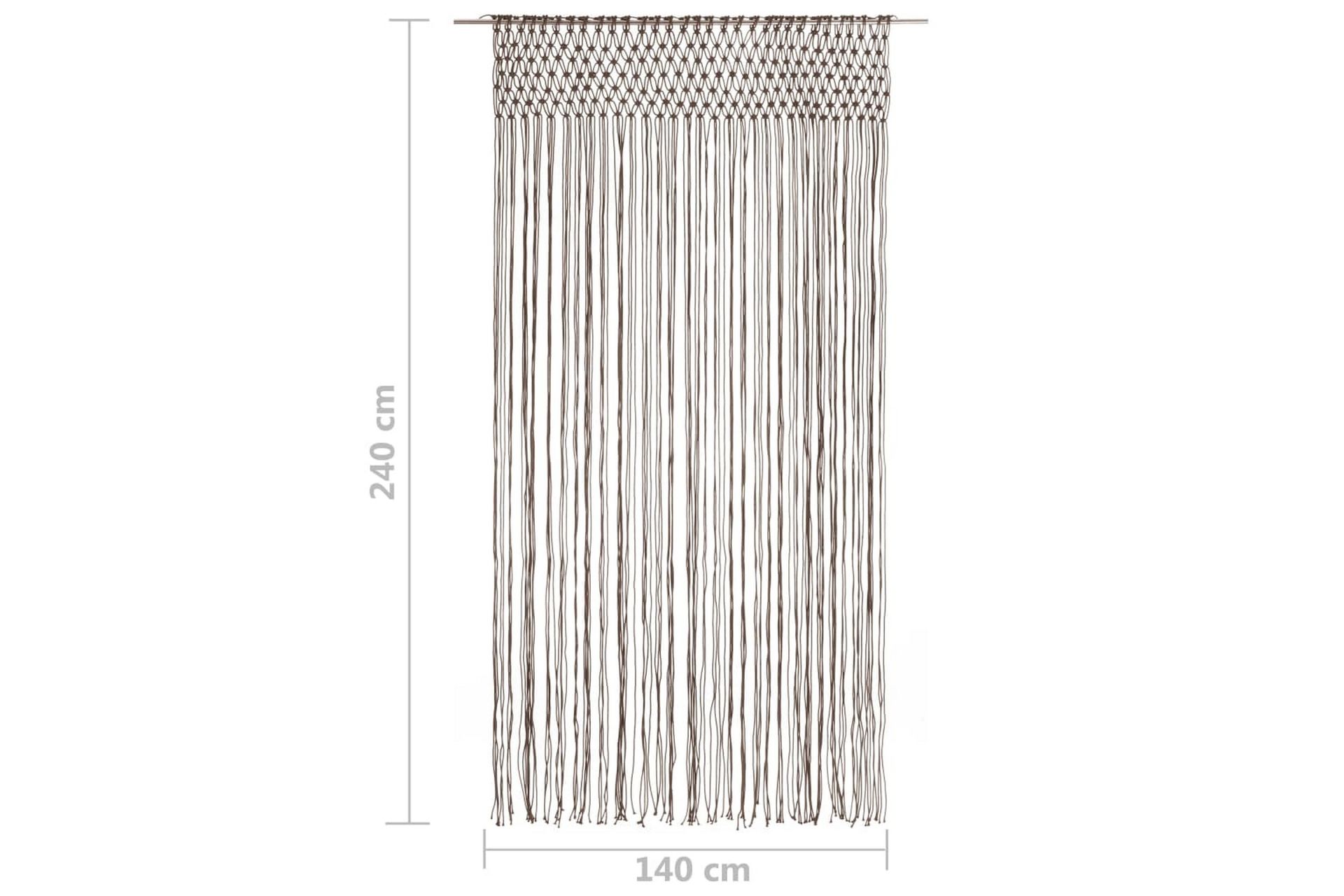 Makramé gardin taupe 140x240 cm bomull - Taupe - Tekstiler - Gardiner