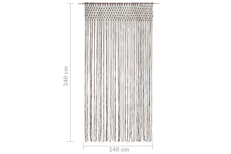 Makramé gardin taupe 140x240 cm bomull - Taupe - Tekstiler - Gardiner