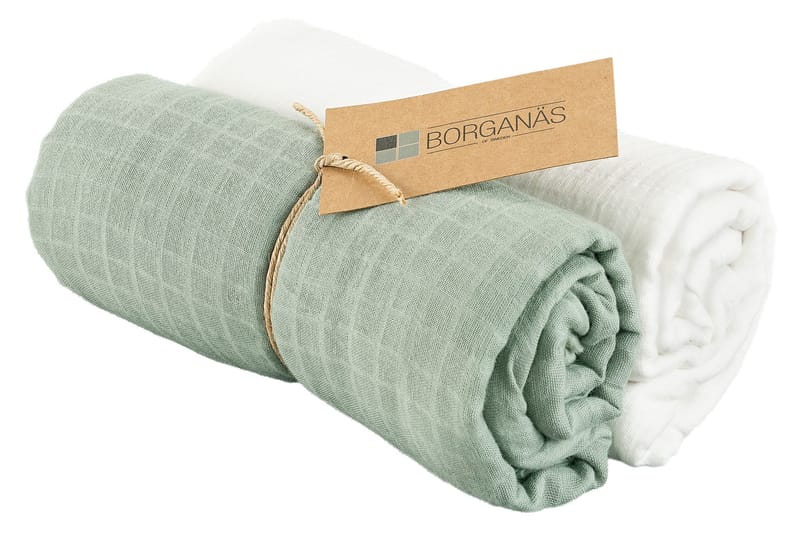 Muslinwrap 70X70 Grønn, 2 Pack. - Tekstiler - Barnetekstiler