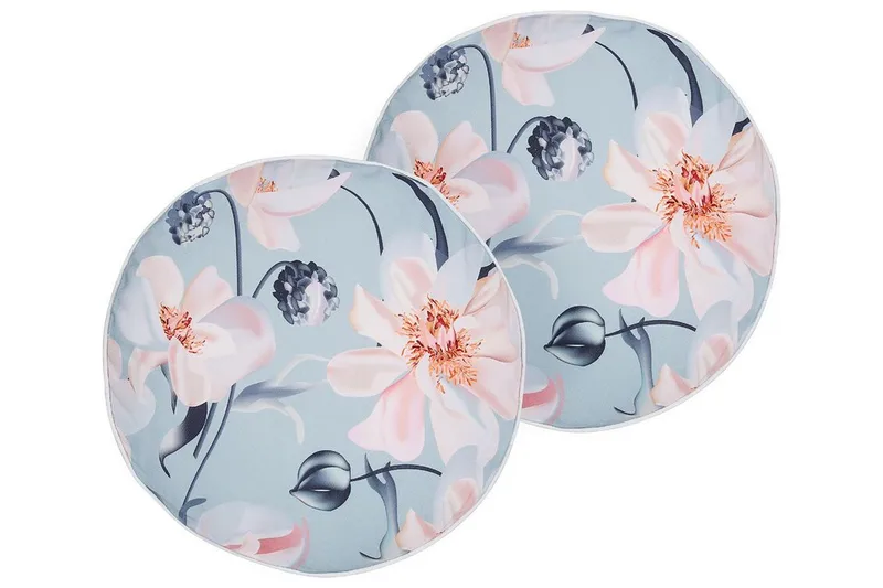 Benedetta Utendørspute 40 cm Rund - Blå - Tekstiler - Pute & pledd - Hagepute