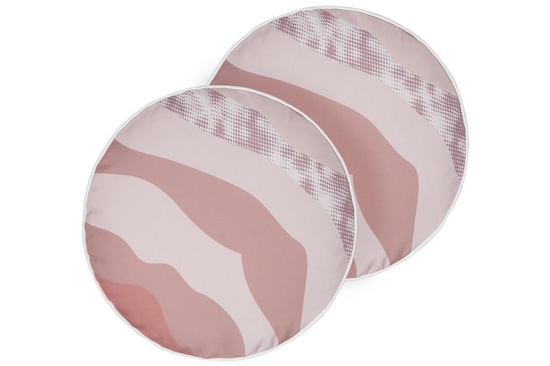 Busto Utendørspute 40 cm Rund Rund 2 stk - Rosa - Tekstiler - Pute & pledd - Hagepute