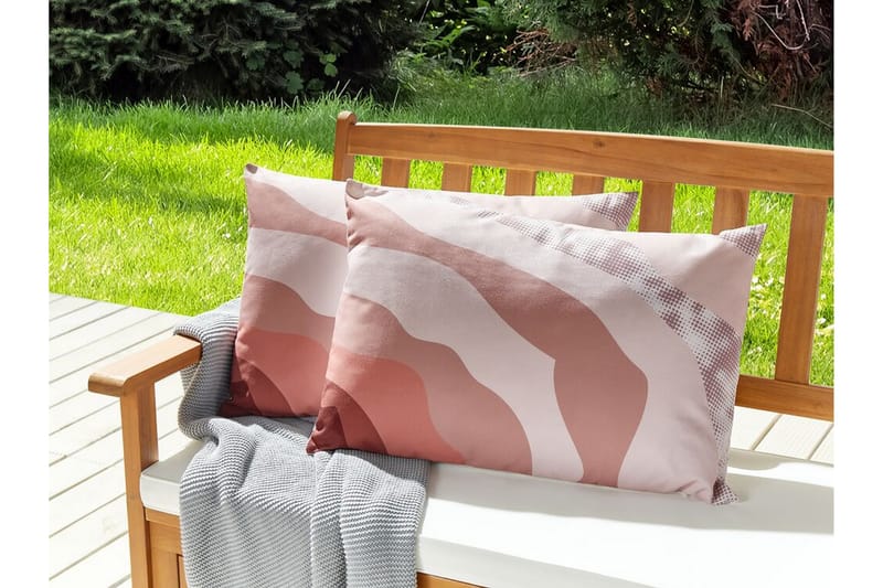 Busto Utendørspute 42x60 cm 2stk - Rosa - Tekstiler - Pute & pledd - Hagepute