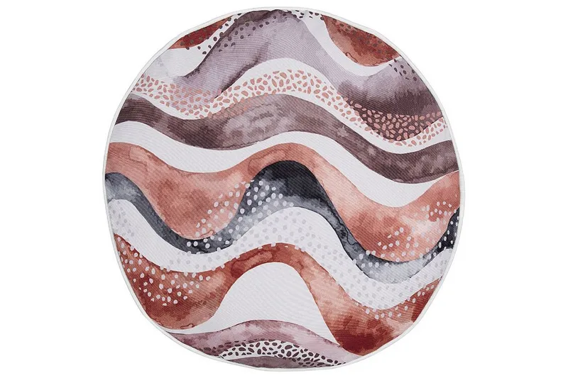 Cannole Utendørspute 40 cm Rund, Brun/Hvit/Sort