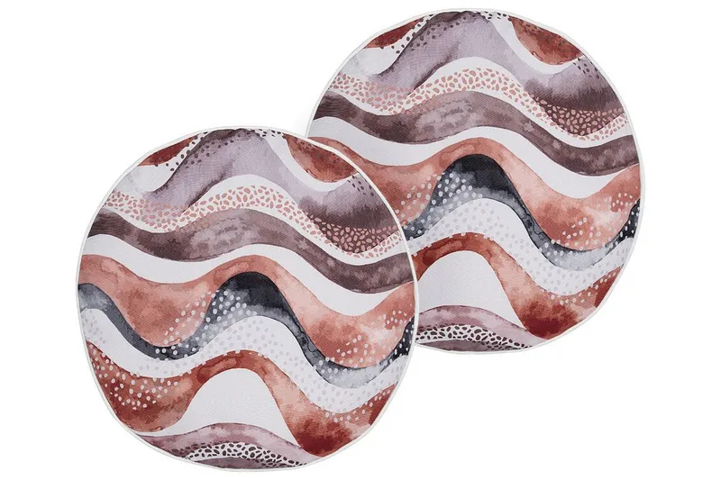 Cannole Utendørspute 40 cm Rund - Brun/Hvit/Sort - Møbler - Bord - Sofabord