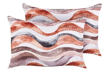 Cannole Utendørspute 42x60 cm - Brun/Hvit/Sort - Tekstiler - Pute & pledd - Hagepute