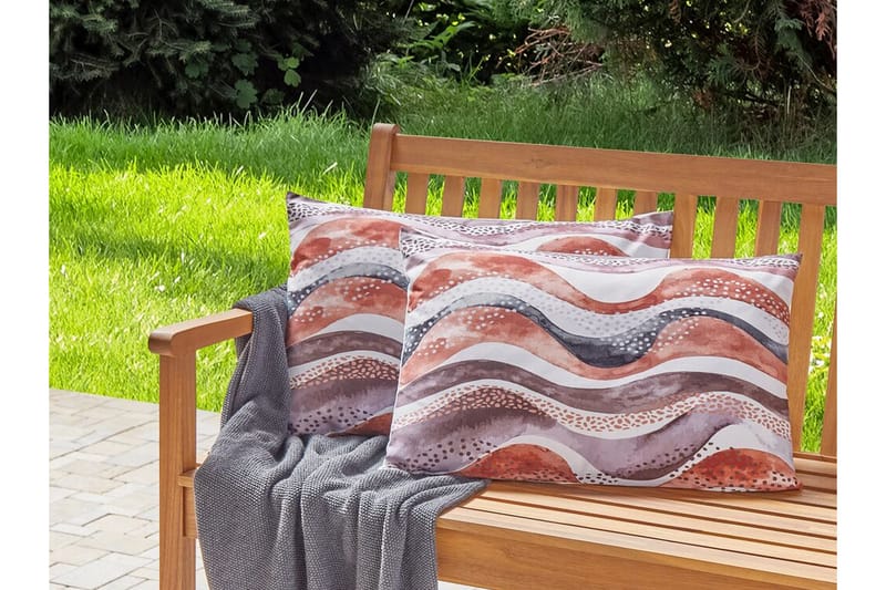 Cannole Utendørspute 42x60 cm - Brun/Hvit/Sort - Tekstiler - Pute & pledd - Hagepute