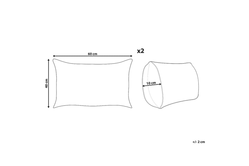 Cannole Utendørspute 42x60 cm - Brun/Hvit/Sort - Tekstiler - Pute & pledd - Hagepute
