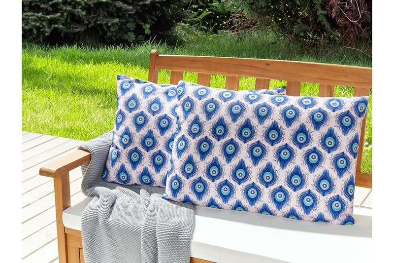Didsbury Utendørspute 42x60 cm - Blå/Rosa - Tekstiler - Pute & pledd - Hagepute