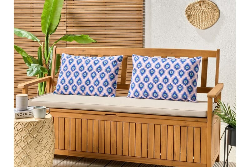 Didsbury Utendørspute 42x60 cm - Blå/Rosa - Tekstiler - Pute & pledd - Hagepute