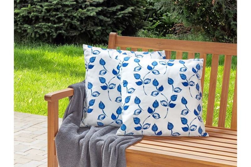 Fasano Utendørspute 45x45 cm - Hvit/Blå - Tekstiler - Pute & pledd - Hagepute