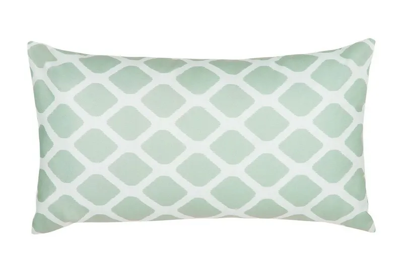 Flojen Utendørspute 42x60 cm, Grønn/Hvit