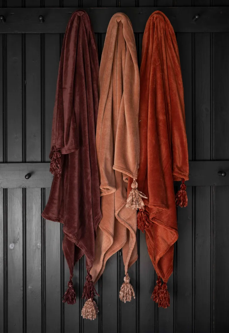 Gardo Fleecepledd 130X150 cm - Rust - Tekstiler - Pute & pledd - Tepper & pledd