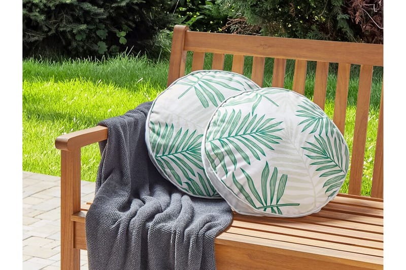 Laramie Utendørspute 40 cm Rund - Beige/Grønn - Tekstiler - Pute & pledd - Hagepute