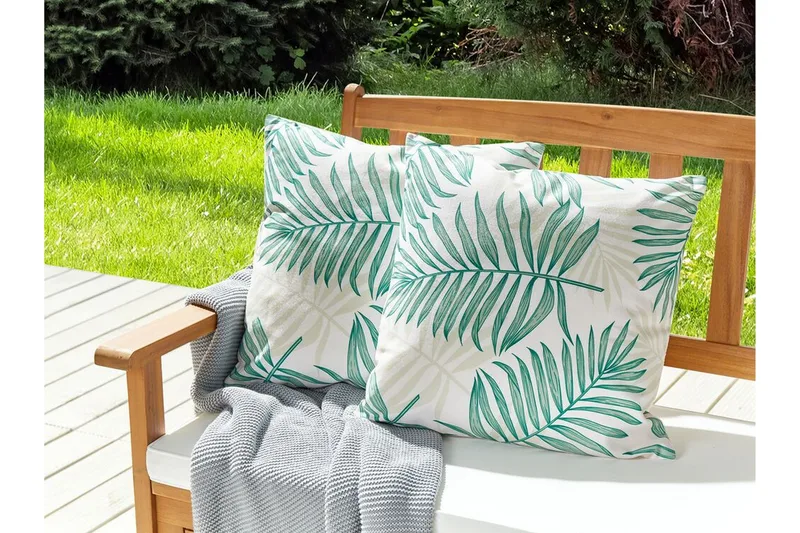 Laramie Utendørspute 45x45 cm - Beige/Grønn - Tekstiler - Pute & pledd - Hagepute