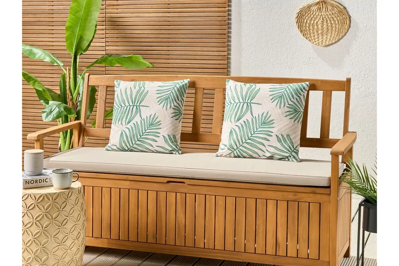 Laramie Utendørspute 45x45 cm - Beige/Grønn - Tekstiler - Pute & pledd - Hagepute