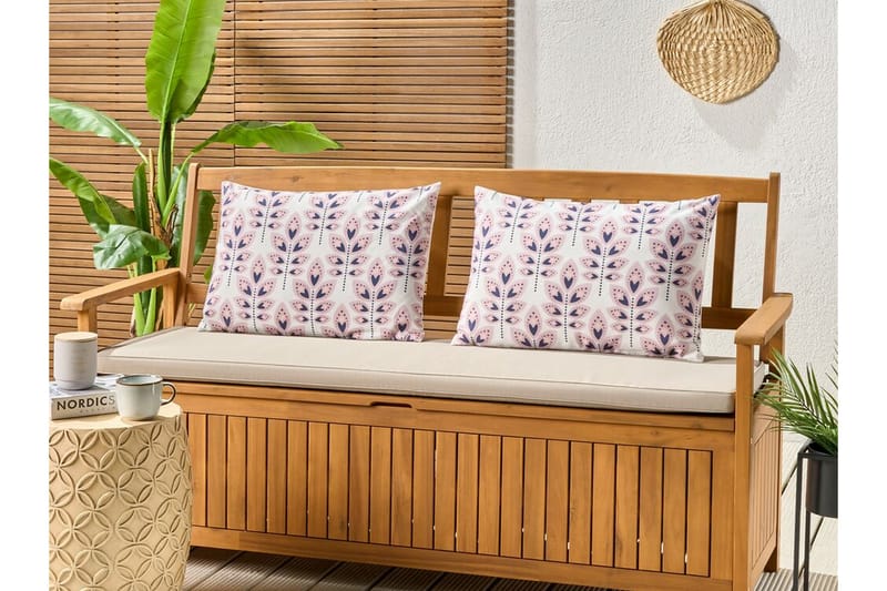 Latiano Utendørspute 42x60 cm 2stk - Beige/Rosa - Tekstiler - Pute & pledd - Hagepute