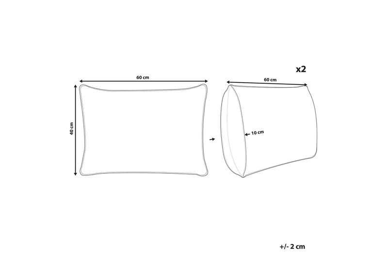 Latiano Utendørspute 42x60 cm - Beige/Rosa - Tekstiler - Pute & pledd - Hagepute