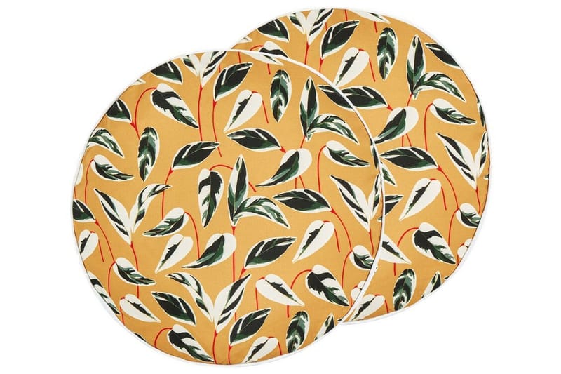 Macerata Utendørspute 40 cm Rund - Gul/Grønn/Hvit - Tekstiler - Pute & pledd - Hagepute