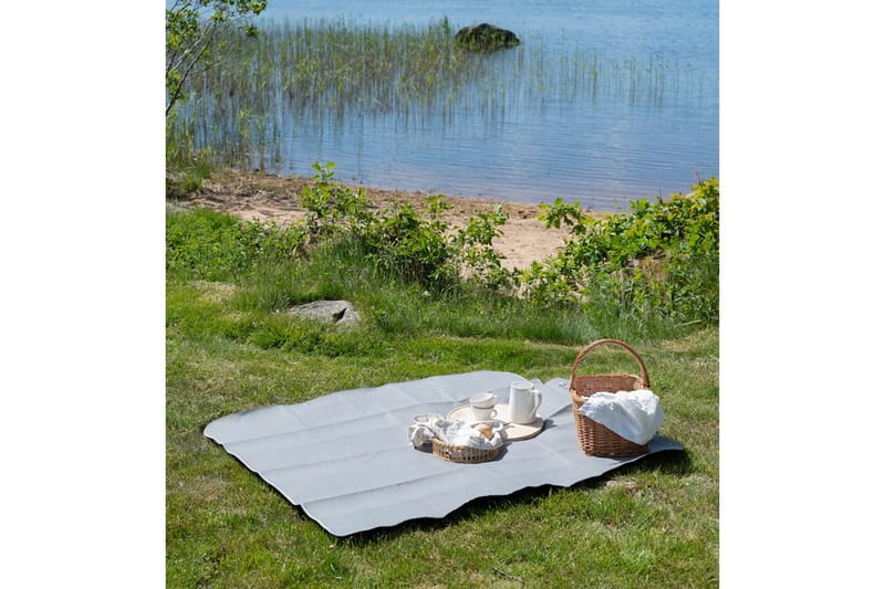 Picknick pledd 130 x 150 cm Grå - Grå - Sport & fritid - Camping & vandring - Friluftsutstyr