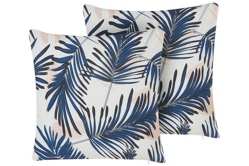 Pinawa Utendørspute 45x45 cm - Blå/Hvit/Beige - Tekstiler - Pute & pledd - Hagepute