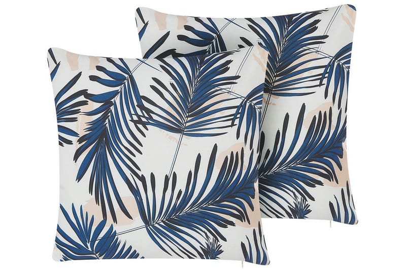 Pinawa Utendørspute 45x45 cm - Blå/Hvit/Beige - Tekstiler - Pute & pledd - Hagepute