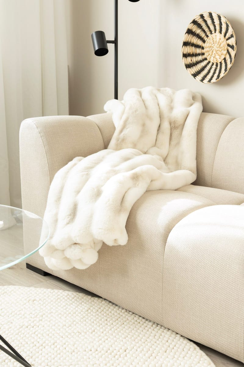 Pledd Åre 130x170 cm - Beige - Tekstiler - Pute & pledd - Tepper & pledd