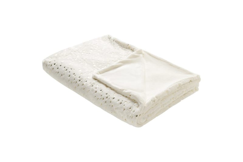 Pledd Alazeya Beige/gull, 130x180 cm - Beige/gull, 130x180 cm - Tekstiler - Pute & pledd - Tepper & pledd