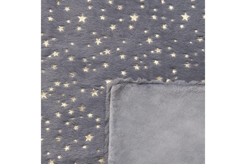 Pledd Alazeya Grå/gull, 150x200 cm - Grå/gull, 150x200 cm - Tekstiler - Pute & pledd - Tepper & pledd