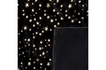 Pledd Alazeya Svart/gull, 130x180 cm - Svart/gull, 130x180 cm - Tekstiler - Pute & pledd - Tepper & pledd