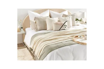 Pledd Asaka Beige - Beige - Tekstiler - Pute & pledd - Tepper & pledd