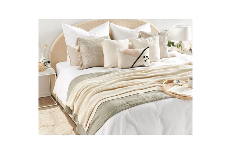 Pledd Asaka Beige - Beige - Tekstiler - Pute & pledd - Tepper & pledd