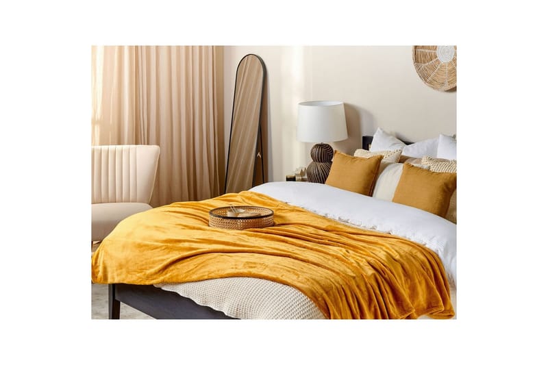 Pledd Bayburt Oransje, 200x220 cm - Oransje, 200x220 cm - Tekstiler - Pute & pledd - Tepper & pledd