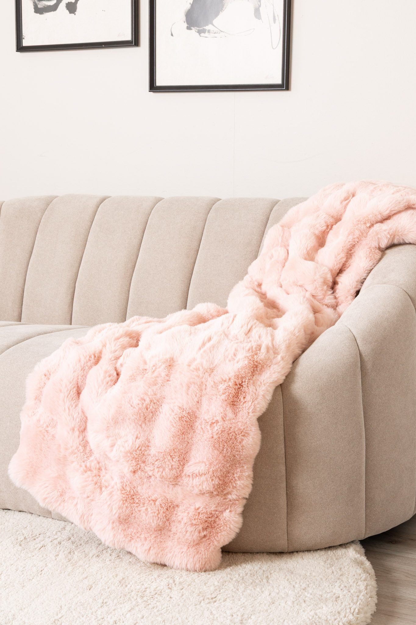 Pledd Bubble 130x170 cm - Rosa