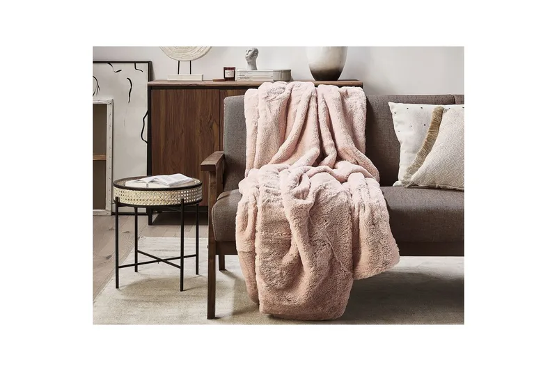 Pledd Chaab Rosa, 150x200 cm - Rosa, 150x200 cm - Tekstiler - Pute & pledd - Tepper & pledd