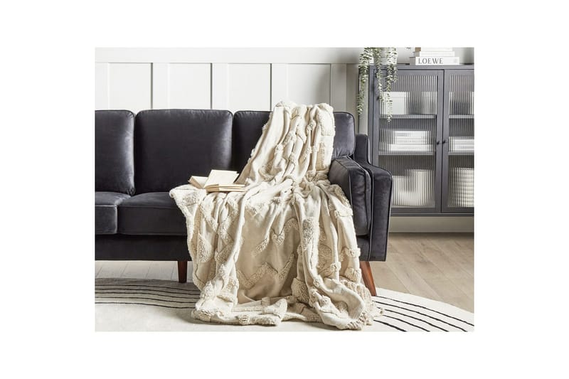 Pledd Chack Beige, 200x220 cm - Beige, 200x220 cm - Tekstiler - Pute & pledd - Tepper & pledd