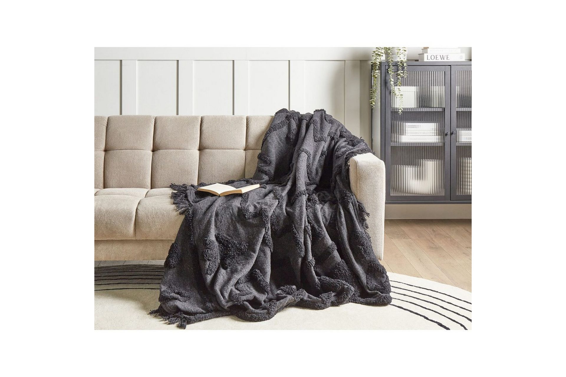Pledd Chack Grå/svart, 200x220 cm - Grå/svart, 200x220 cm - Tekstiler - Pute & pledd - Tepper & pledd