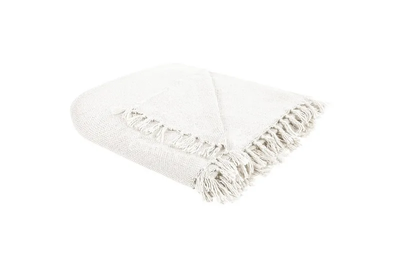 Pledd Chaohani Hvit, 150x200 cm, Hvit, 150x200 cm