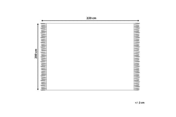 Pledd Chaohani Hvit, 200x220 cm - Hvit, 200x220 cm - Tekstiler - Pute & pledd - Tepper & pledd