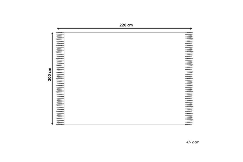 Pledd Chaohani Hvit, 200x220 cm - Hvit, 200x220 cm - Tekstiler - Pute & pledd - Tepper & pledd