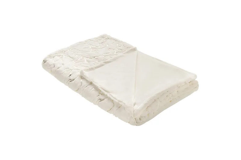 Pledd Godavari Beige/gull, 130x180 cm - Beige/gull, 130x180 cm - Tekstiler - Pute & pledd - Tepper & pledd